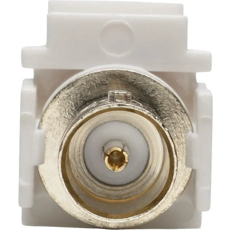 EATON Tripp Lite BNC Keystone Panel Mount Coupler All-in-One Coaxial F/F 75 Ohms - 1 x BNC Female Audio/Video - 1 x BNC Female Audio/Video - Nickel Plated Connector - Gold Plated Contact - White - A230-001-KP