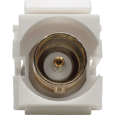 EATON Tripp Lite BNC Keystone Panel Mount Coupler All-in-One Coaxial F/F 75 Ohms - 1 x BNC Female Audio/Video - 1 x BNC Female Audio/Video - Nickel Plated Connector - Gold Plated Contact - White - A230-001-KP