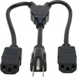 EATON Tripp Lite C14 to C13 Splitter PDU Style C14 Male to 2x C13 Female 10A 18in - For Computer, PDU, Monitor, UPS, Printer, Amplifier, Scanner - 120 V AC / 10 A, 230 V AC - Black - North America - P004-18N-2C13