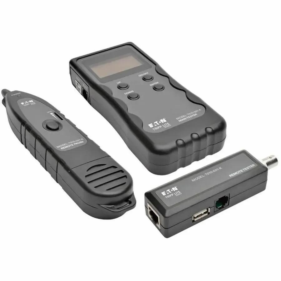 EATON Tripp Lite Cable Tester Wire Tracker Length Fault Location RJ45 RJ11 BNC USB - Open Circuit Testing, Short Circuit Testing, Reversed Pair Testing, Network Testing, Fiber Optic Cable Testing, LAN Cable...  - T010-001-K