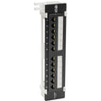 EATON Tripp Lite Cat5 / Cat5e Wall-Mount PoE Patch Panel 12-Port 110 568A/B RJ45 - 12 Port(s) - 12 x RJ-45 - Black - Wall Mountable - TAA Compliant - N050-P12