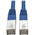 EATON Tripp Lite Cat5e 350 MHz Molded Shielded STP Patch Cable (RJ45 M/M), Blue, 3 ft. - 3 ft Category 5e Network Cable for Network Device, Printer, Router, Server, Modem, Hub, Patch Panel, Switch - First E - N105-003-BL