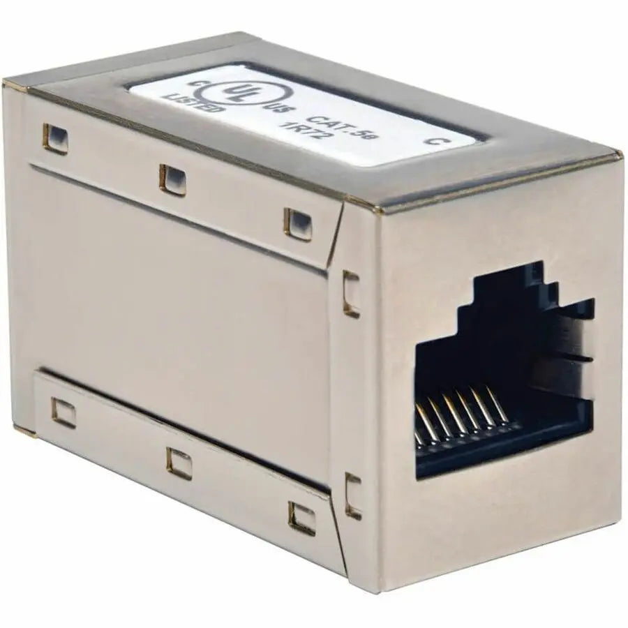 EATON Tripp Lite Cat5e Cat5 Straight Through Modular Shielded In-Line Coupler RJ45 F/F - 1 x RJ-45 Network Female - 1 x RJ-45 Network Female - TAA Compliant - N032-001