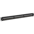EATON Tripp Lite Cat5e / Cat6 Patch Panel 24-Port Shielded Krone IDC 568B RJ45 1U - 24 Port(s) - 24 x RJ-45 - 1U High - Black - Rack-mountable - TAA Compliant - N252-024-SH-K
