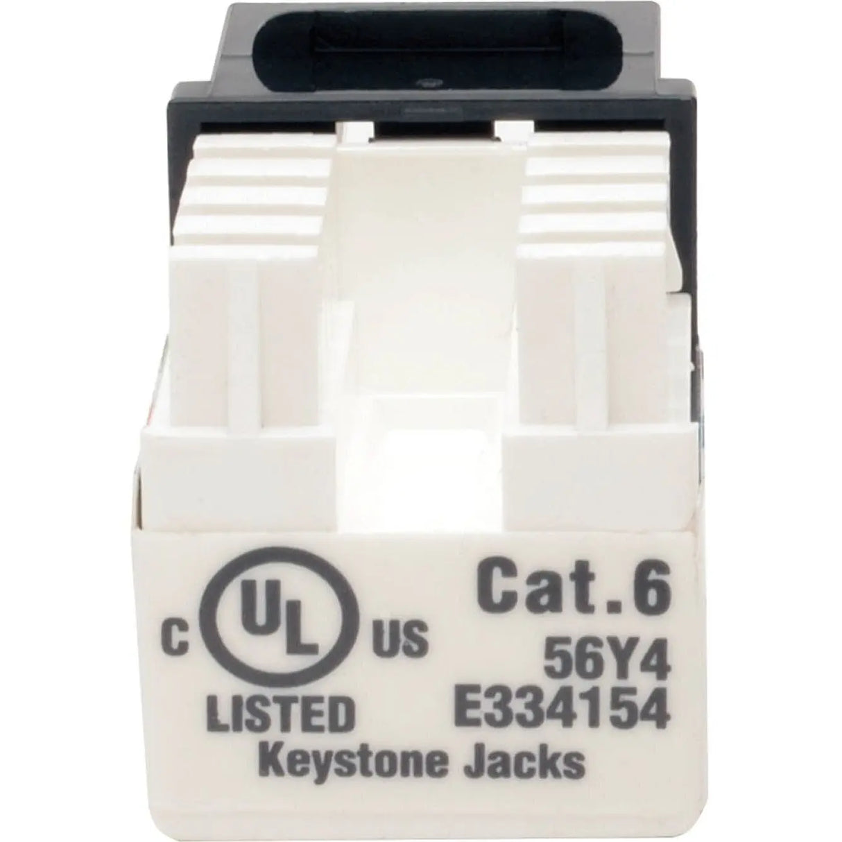 EATON Tripp Lite Cat6 Cat5e 110 Style Punch Down Keystone Jack Black 10-Pack TAA - 10 Pack - 1 x RJ-45 Network Female - Black - TAA Compliant - N238-010-BK