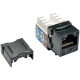 EATON Tripp Lite Cat6 Cat5e 110 Style Punch Down Keystone Jack Black 10-Pack TAA - 10 Pack - 1 x RJ-45 Network Female - Black - TAA Compliant - N238-010-BK