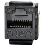 EATON Tripp Lite Cat6 Cat5e 110 Style Punch Down Keystone Jack Black 10-Pack TAA - 10 Pack - 1 x RJ-45 Network Female - Black - TAA Compliant - N238-010-BK
