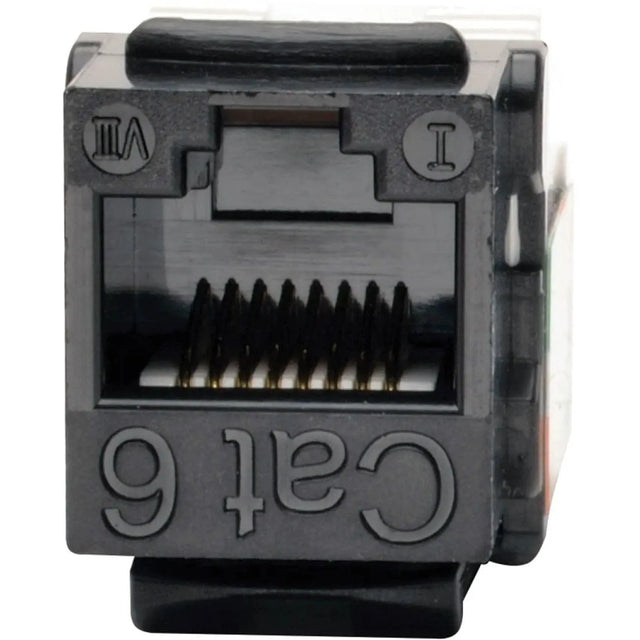 EATON Tripp Lite Cat6 Cat5e 110 Style Punch Down Keystone Jack Black 10-Pack TAA - 10 Pack - 1 x RJ-45 Network Female - Black - TAA Compliant - N238-010-BK