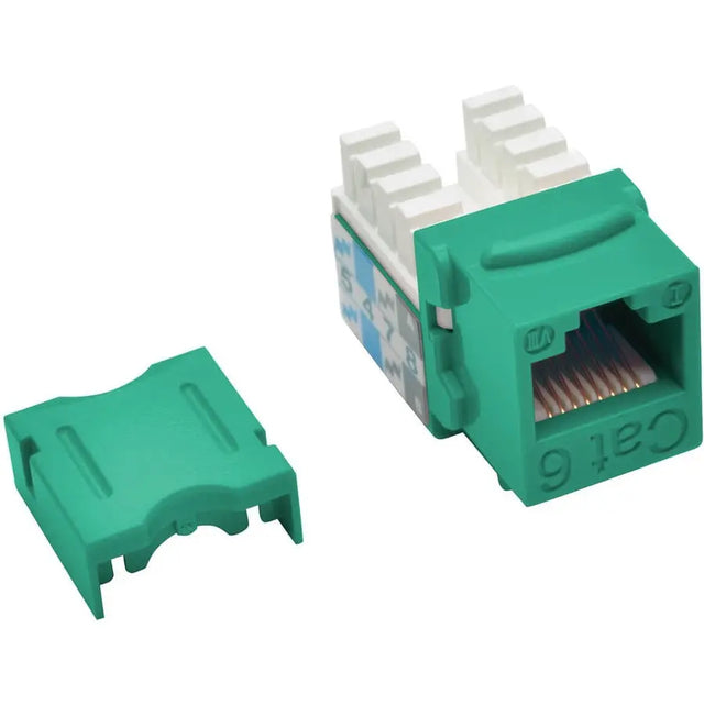 EATON Tripp Lite Cat6 Cat5e 110 Style Punch down Keystone Jack RJ45 Green TAA GSA - 1 x RJ-45 Network Female - Green - TAA Compliant - N238-001-GN