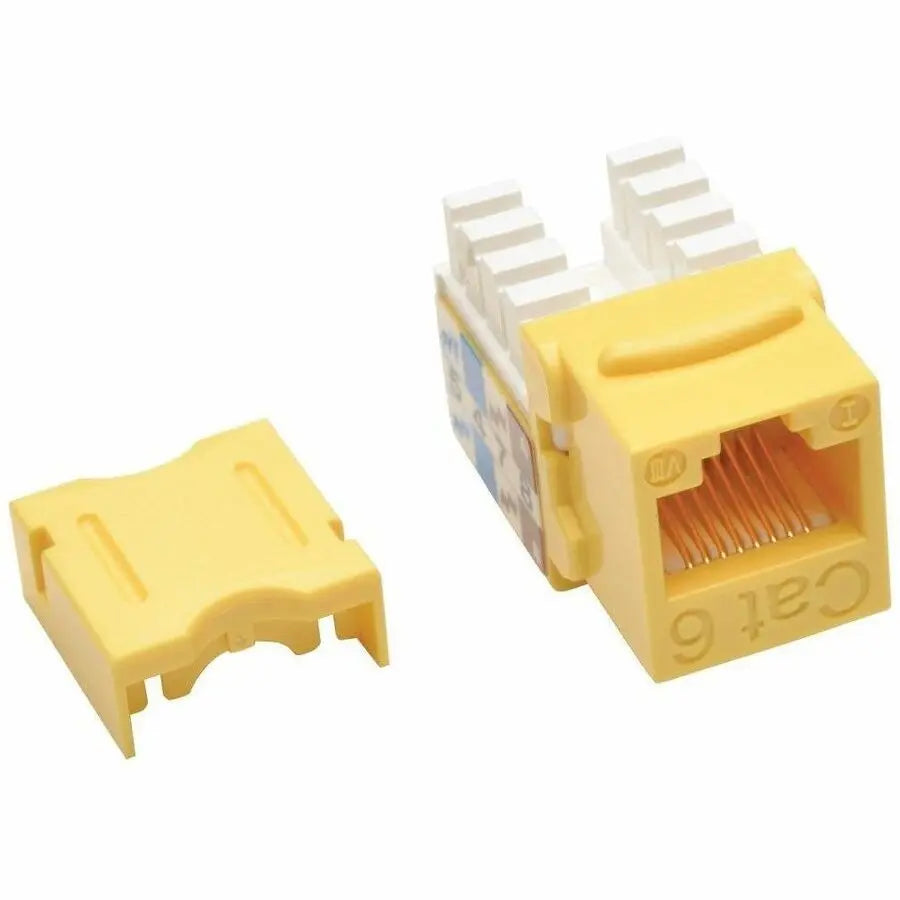 EATON Tripp Lite Cat6 Cat5e 110 Style Punch down Keystone Jack RJ45 Yellow TAA - 1 x RJ45 Female - Yellow - N238-001-YW