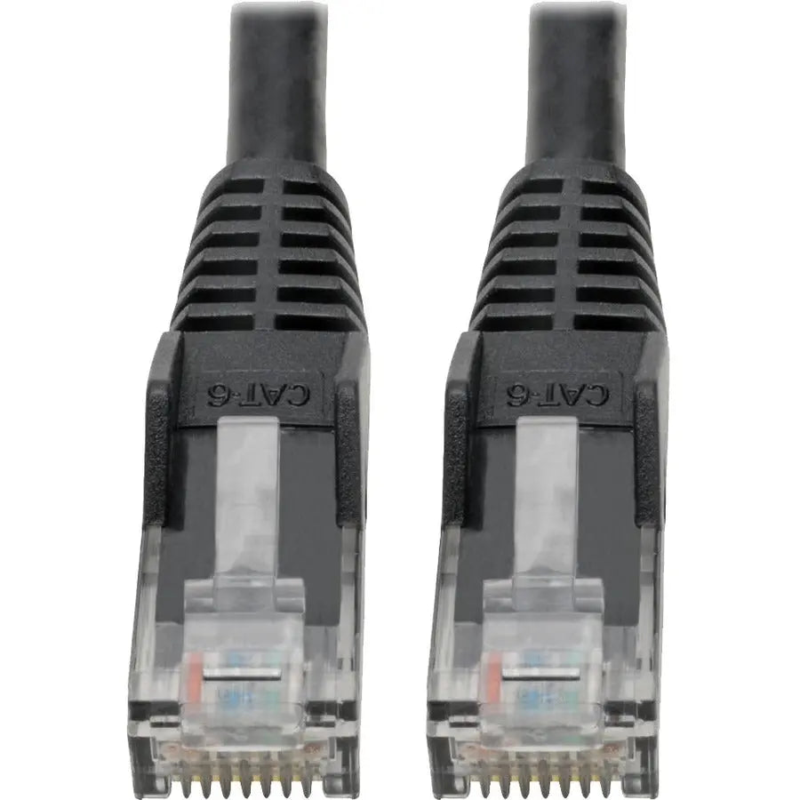 EATON Tripp Lite Cat6 GbE Gigabit Ethernet Snagless Molded Patch Cable UTP Black RJ45 M/M 6in 6" - Category 6 for Network Device, Network Adapter, Router, Server, Modem, Hub, Switch - 128 MB/s - Patch Cable - N201-06N-BK