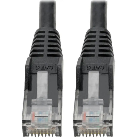 EATON Tripp Lite Cat6 GbE Gigabit Ethernet Snagless Molded Patch Cable UTP Black RJ45 M/M 6in 6" - Category 6 for Network Device, Network Adapter, Router, Server, Modem, Hub, Switch - 128 MB/s - Patch Cable - N201-06N-BK