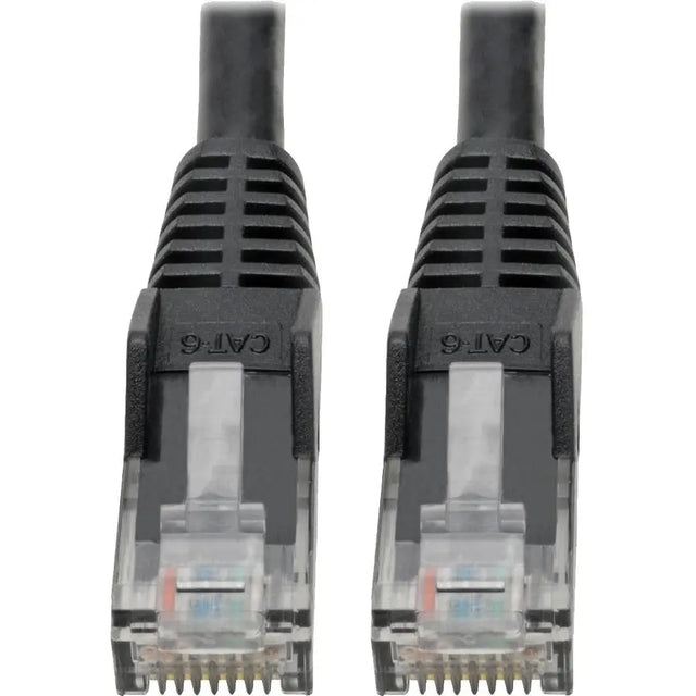 EATON Tripp Lite Cat6 GbE Gigabit Ethernet Snagless Molded Patch Cable UTP Black RJ45 M/M 6in 6" - Category 6 for Network Device, Network Adapter, Router, Server, Modem, Hub, Switch - 128 MB/s - Patch Cable - N201-06N-BK