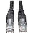 EATON Tripp Lite Cat6 GbE Gigabit Ethernet Snagless Molded Patch Cable UTP Black RJ45 M/M 75ft 75' - Category 6 for Network Device, Network Adapter, Router, Server, Modem, Hub, Switch - 128 MB/s - Patch Cab - N201-075-BK