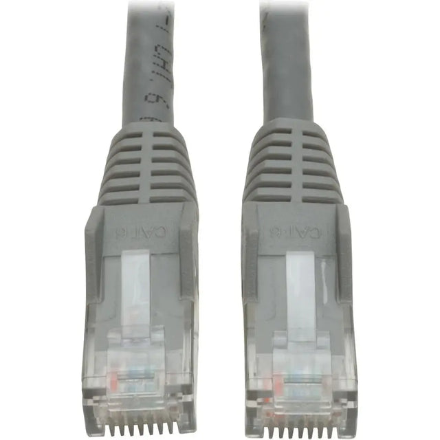 EATON Tripp Lite Cat6 GbE Gigabit Ethernet Snagless Molded Patch Cable UTP Gray RJ45 M/M 35ft 35' - Category 6 for Network Adapter, Network Device, Router, Server, Modem, Hub, Switch - 128 MB/s - Patch Cabl - N201-035-GY