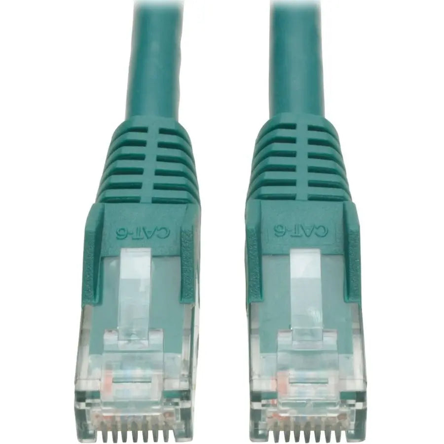 EATON Tripp Lite Cat6 GbE Gigabit Ethernet Snagless Molded Patch Cable UTP Green RJ45 M/M 6in 6" - Category 6 for Network Device, Network Adapter, Router, Server, Modem, Hub, Switch - 128 MB/s - Patch Cable - N201-06N-GN