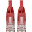 EATON Tripp Lite Cat6 GbE Gigabit Ethernet Snagless Molded Patch Cable UTP Red RJ45 M/M 6in 6" - Category 6 for Network Device, Network Adapter, Router, Server, Modem, Hub, Switch - 128 MB/s - Patch Cable - - N201-06N-RD