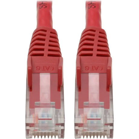 EATON Tripp Lite Cat6 GbE Gigabit Ethernet Snagless Molded Patch Cable UTP Red RJ45 M/M 6in 6" - Category 6 for Network Device, Network Adapter, Router, Server, Modem, Hub, Switch - 128 MB/s - Patch Cable - - N201-06N-RD