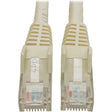 EATON Tripp Lite Cat6 GbE Gigabit Ethernet Snagless Molded Patch Cable UTP White RJ45 M/M 4ft 4' - Category 6 for Network Adapter, Network Device, Router, Switch, Server, Hub, Modem - 128 MB/s - Patch Cable - N201-004-WH