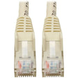 EATON Tripp Lite Cat6 GbE Gigabit Ethernet Snagless Molded Patch Cable UTP White RJ45 M/M 6in 6" - Category 6 for Network Device, Network Adapter, Router, Server, Modem, Hub, Switch - 128 MB/s - Patch Cable - N201-06N-WH