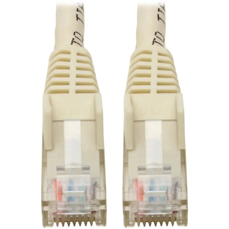 EATON Tripp Lite Cat6 GbE Gigabit Ethernet Snagless Molded Patch Cable UTP White RJ45 M/M 6in 6" - Category 6 for Network Device, Network Adapter, Router, Server, Modem, Hub, Switch - 128 MB/s - Patch Cable - N201-06N-WH