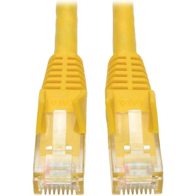 EATON Tripp Lite Cat6 GbE Gigabit Ethernet Snagless Molded Patch Cable UTP Yellow RJ45 M/M 35ft 35' - Category 6 for Network Adapter, Network Device, Router, Server, Modem, Hub, Switch - 128 MB/s - Patch Ca - N201-035-YW