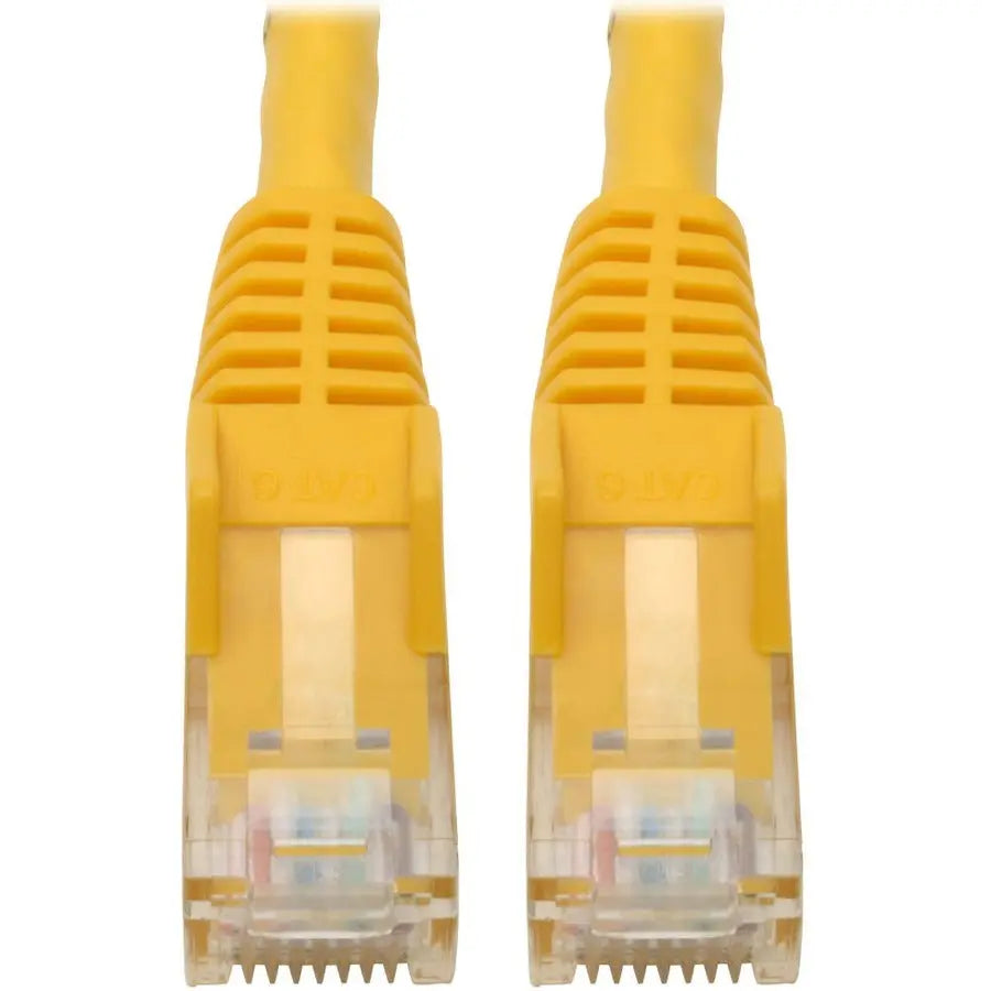 EATON Tripp Lite Cat6 GbE Gigabit Ethernet Snagless Molded Patch Cable UTP Yellow RJ45 M/M 6in 6" - Category 6 for Network Device, Network Adapter, Router, Server, Modem, Hub, Switch - 128 MB/s - Patch Cabl - N201-06N-YW