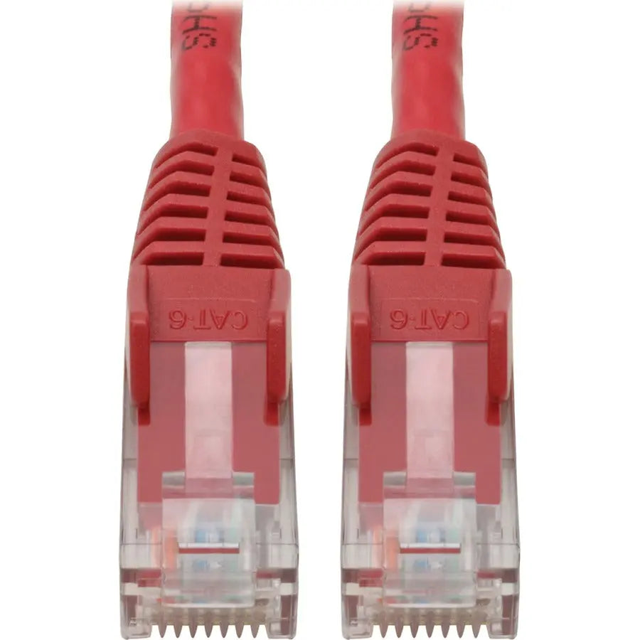 EATON Tripp Lite Cat6 GbE Snagless Molded Patch Cable UTP Red RJ45 M/M 4ft 4' - Category 6 for Network Adapter, Network Device, Server, Router, Switch, Hub, Modem - 128 MB/s - Patch Cable - 3.94 ft - 1 x RJ - N201-004-RD
