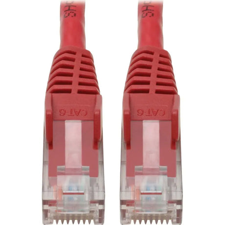 EATON Tripp Lite Cat6 GbE Snagless Molded Patch Cable UTP Red RJ45 M/M 4ft 4' - Category 6 for Network Adapter, Network Device, Server, Router, Switch, Hub, Modem - 128 MB/s - Patch Cable - 3.94 ft - 1 x RJ - N201-004-RD