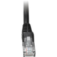 EATON Tripp Lite Cat6 Gigabit Snagless Molded Patch Cable (RJ45 M/M) Black, 2' - 2ft - Black - N201-002-BK