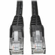 EATON Tripp Lite Cat6 Gigabit Snagless Molded Patch Cable (RJ45 M/M) Black, 7' - 7ft - 1 x RJ-45 Male - 1 x RJ-45 Male - Black - N201-007-BK