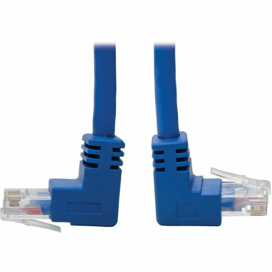 EATON Tripp Lite Cat6 Patch Cable Up-Angled / Down Angled UTP Molded M/M Blue 3ft - 3 ft Category 6 Network Cable for Switch, Scanner, Server, Workstation, Network Device, Router, Patch Panel, VoIP Device, ...  - N204-003-BL-UD