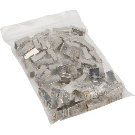 EATON Tripp Lite Cat6 RJ45 Pass-Through FTP Modular Plug, 50 Pack - 50 Pack - 1 x RJ-45 Network Male - Clear - TAA Compliant - N232-050-FTP