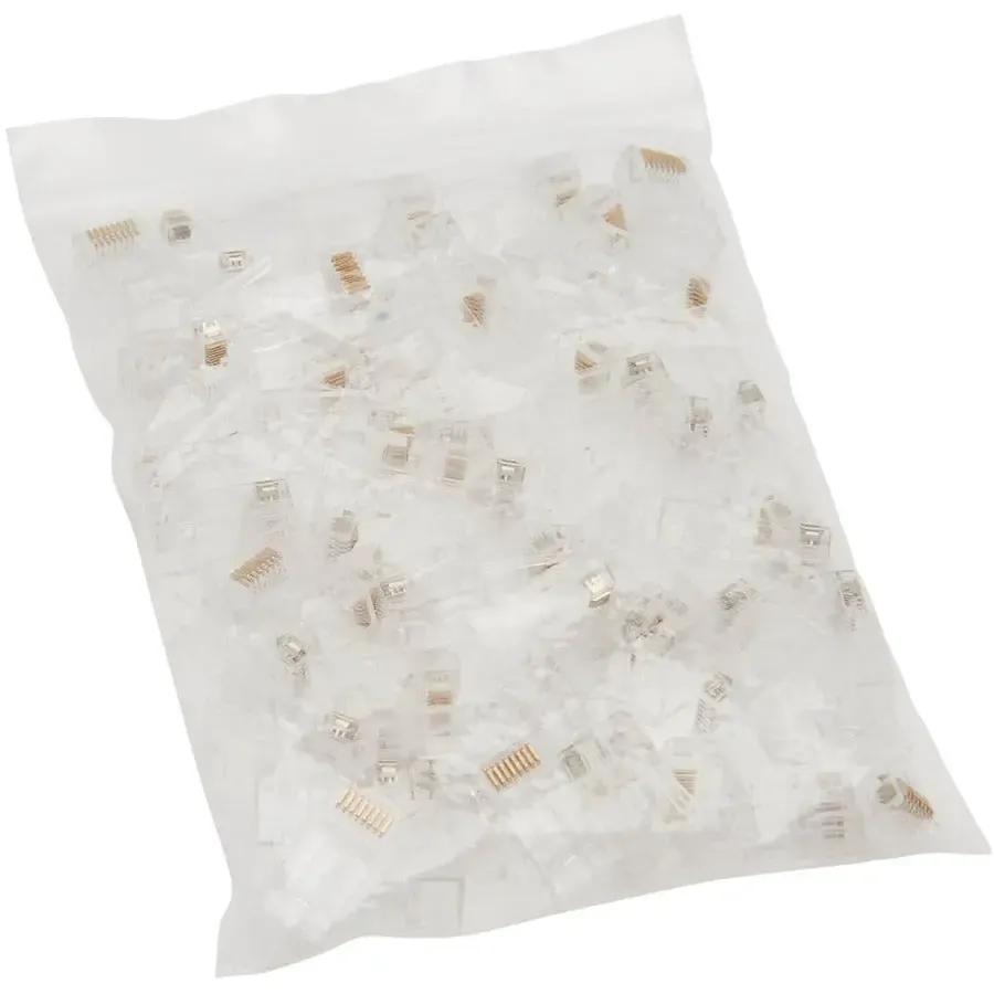 EATON Tripp Lite Cat6 RJ45 Pass-Through UTP Modular Plug, 50 Pack - 50 Pack - 1 x RJ-45 Network Male - Clear - TAA Compliant - N232-050-UTP
