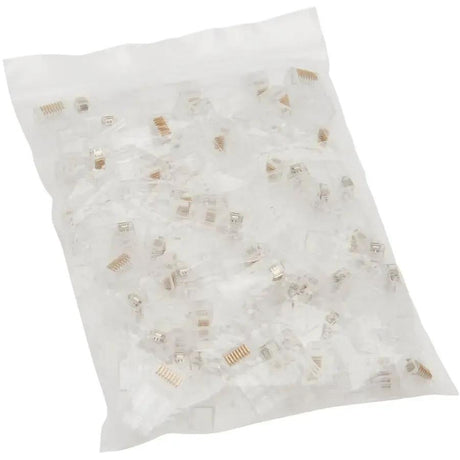 EATON Tripp Lite Cat6 RJ45 Pass-Through UTP Modular Plug, 50 Pack - 50 Pack - 1 x RJ-45 Network Male - Clear - TAA Compliant - N232-050-UTP