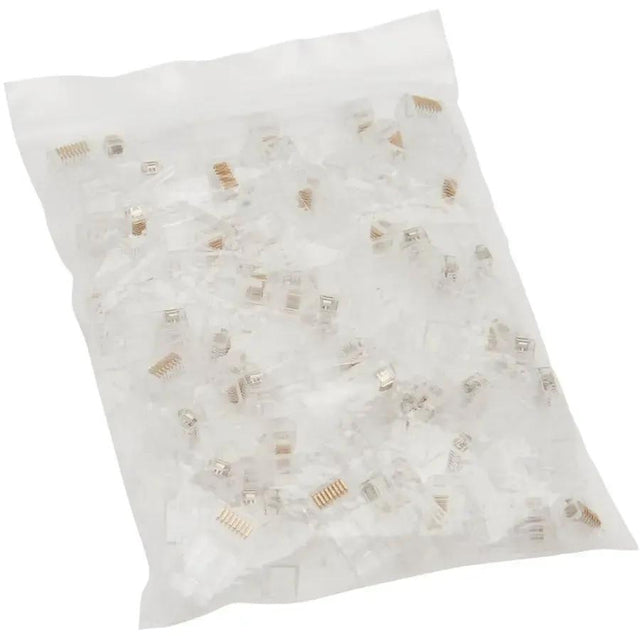 EATON Tripp Lite Cat6 RJ45 Pass-Through UTP Modular Plug, 50 Pack - 50 Pack - 1 x RJ-45 Network Male - Clear - TAA Compliant - N232-050-UTP