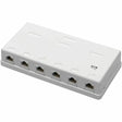 EATON Tripp Lite Cat6 Surface-Mount Box 6-Port Unshielded 110 IDC Punchdown RJ45 - White - Acrylonitrile Butadiene Styrene (ABS) - 6 x RJ-45 Port(s) - N236-006-WH