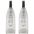 EATON Tripp Lite Cat6 UTP Patch Cable (RJ45) - M/M, Gigabit, Snagless, Molded, Slim, Black, 1 ft. - 1 ft Category 6 Network Cable for Network Device, Printer, Photocopier, Router, Server, Computer, Modem, S...  - N201-S01-BK