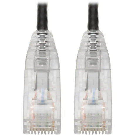 EATON Tripp Lite Cat6 UTP Patch Cable (RJ45) - M/M, Gigabit, Snagless, Molded, Slim, Black, 1 ft. - 1 ft Category 6 Network Cable for Network Device, Printer, Photocopier, Router, Server, Computer, Modem, S...  - N201-S01-BK
