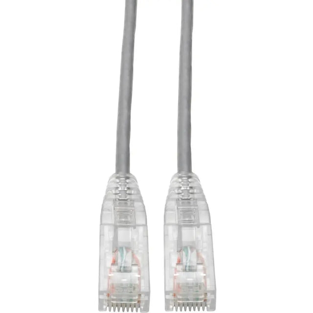 EATON Tripp Lite Cat6 UTP Patch Cable (RJ45) - M/M, Gigabit, Snagless, Molded, Slim, Gray, 1 ft. - 1 ft Category 6 Network Cable for Network Device, Printer, Photocopier, Router, Server, Computer, Modem, Sw...  - N201-S01-GY