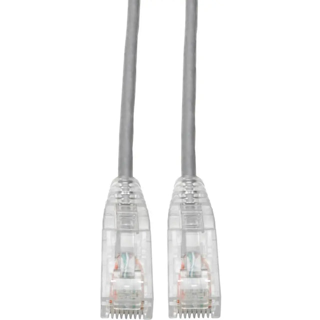 EATON Tripp Lite Cat6 UTP Patch Cable (RJ45) - M/M, Gigabit, Snagless, Molded, Slim, Gray, 15 ft. - 15 ft Category 6 Network Cable for Network Device, Server, Switch, Router, Computer, Hub, Photocopier, Pri...  - N201-S15-GY