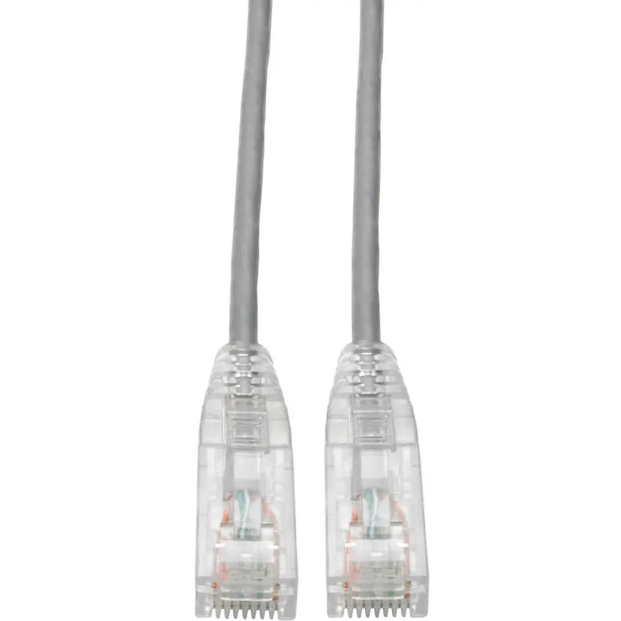 EATON Tripp Lite Cat6 UTP Patch Cable (RJ45) - M/M, Gigabit, Snagless, Molded, Slim, Gray, 7 ft. - 7 ft Category 6 Network Cable for Network Device, Server, Switch, Router, Computer, Hub, Photocopier, Print...  - N201-S07-GY