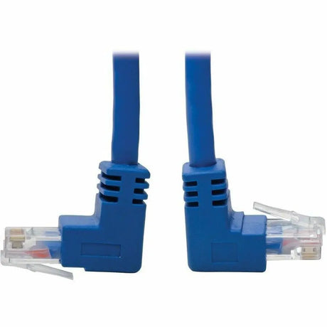 EATON Tripp Lite Cat6 UTP Patch Cable, Up-Angle Male/Down-Angle Male - 4 ft., Blue - 4 ft Category 6 Network Cable for Network Device, Router, Server, Switch, Printer, Computer, Modem, Photocopier, Scanner ...  - N204-004-BL-UD