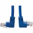 EATON Tripp Lite Cat6 UTP Patch Cable, Up-Angle Male/Down-Angle Male - 5 ft., Blue - 5 ft Category 6 Network Cable for Network Device, Router, Server, Switch, Printer, Computer, Modem, Photocopier, Scanner ...  - N204-005-BL-UD