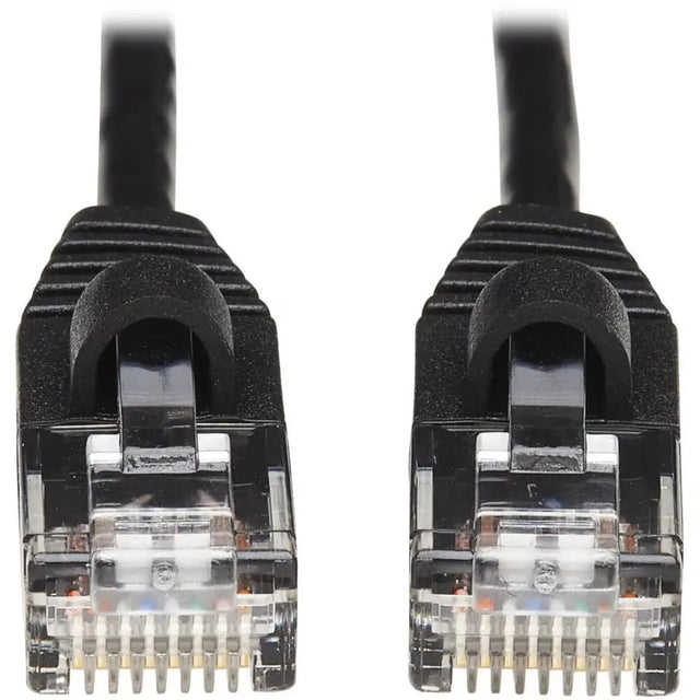 EATON Tripp Lite Cat6a 10G Snagless Molded Slim UTP Network Patch Cable (M/M), Black, 15 ft. - 15 ft Category 6a Network Cable for Computer, Server, Router, Printer, Switch, Network Device, Hub, Modem, Patc...  - N261-S15-BK