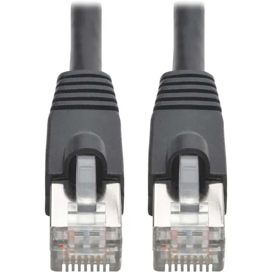 EATON Tripp Lite Cat6a 10G Snagless Shielded STP Ethernet Cable (RJ45 M/M), PoE, Black, 35 ft. (10.67 m) - 35 ft Category 6a Network Cable for Network Device, Workstation, Switch, Hub, Patch Panel, Router, ...  - N262-035-BK