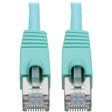EATON Tripp Lite Cat6a Ethernet Cable 10G STP Snagless Shielded PoE M/M Aqua 2ft - 2 ft Category 6a Network Cable for Network Device, Switch, Hub, Patch Panel, Router, Modem, VoIP Device, Surveillance Camer...  - N262-002-AQ