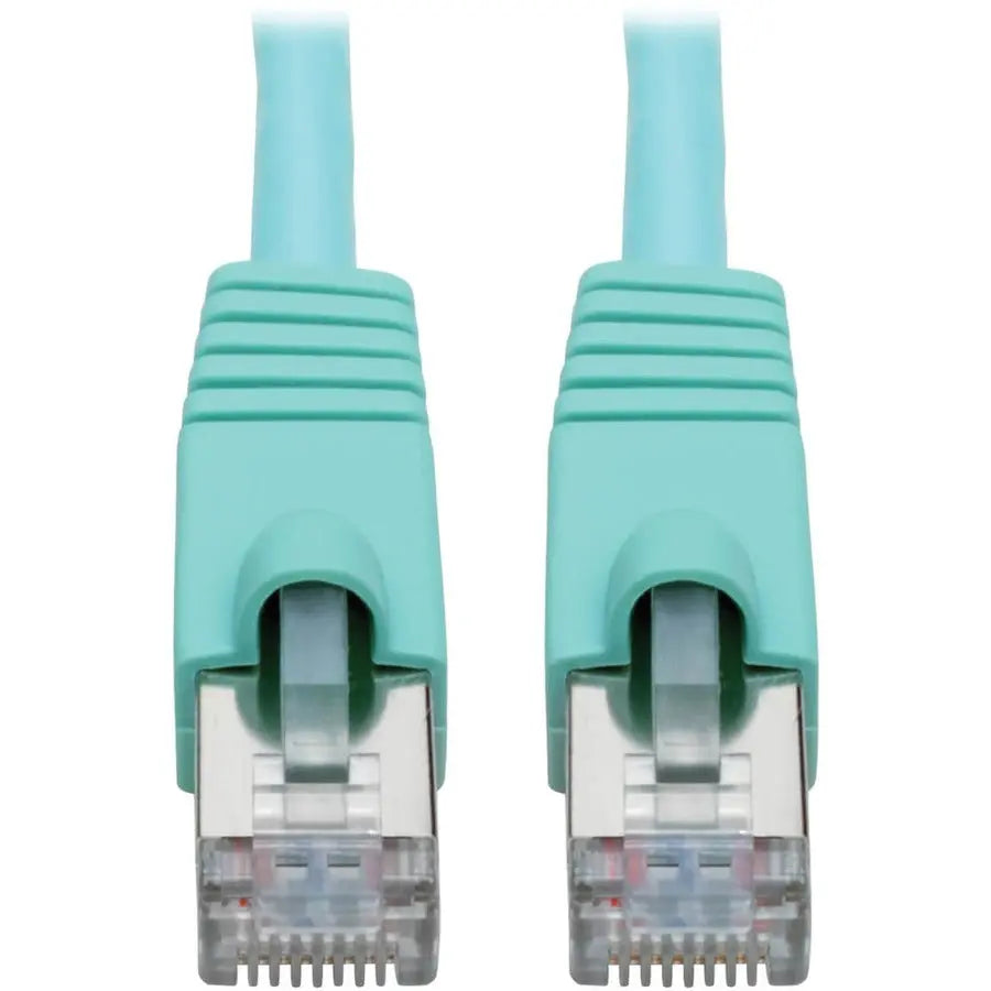 EATON Tripp Lite Cat6a Ethernet Cable 10G STP Snagless Shielded PoE M/M Aqua 6ft - 6 ft Category 6a Network Cable for Network Device, Switch, Hub, Patch Panel, Router, Modem, VoIP Device, Surveillance Camer...  - N262-006-AQ