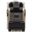 EATON Tripp Lite Cat6a RJ45 Plug MPTL Shielded 100W PoE & PoE++ Zinc Die Cast TAA - 1 x RJ-45 Male, 1 x 110-punchdown - Black - TAA Compliant - N238-P01-MPTL-A