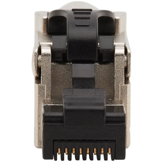 EATON Tripp Lite Cat6a RJ45 Plug MPTL Shielded 100W PoE & PoE++ Zinc Die Cast TAA - 1 x RJ-45 Male, 1 x 110-punchdown - Black - TAA Compliant - N238-P01-MPTL-A